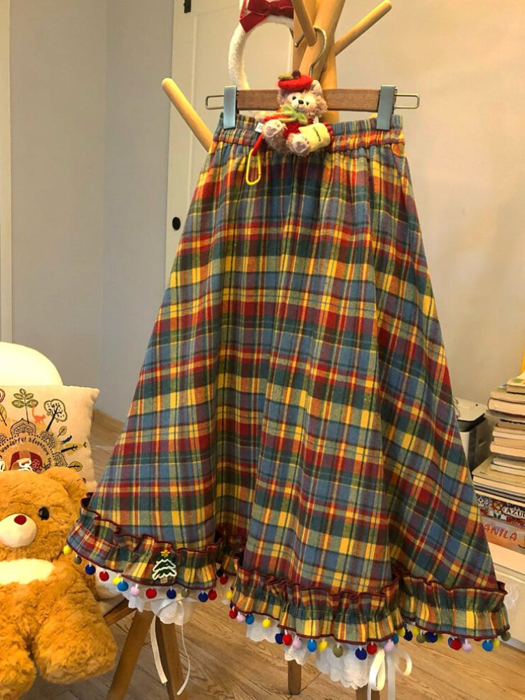 Jingle Jelly Pompom Skirt-Bottoms-ntbhshop