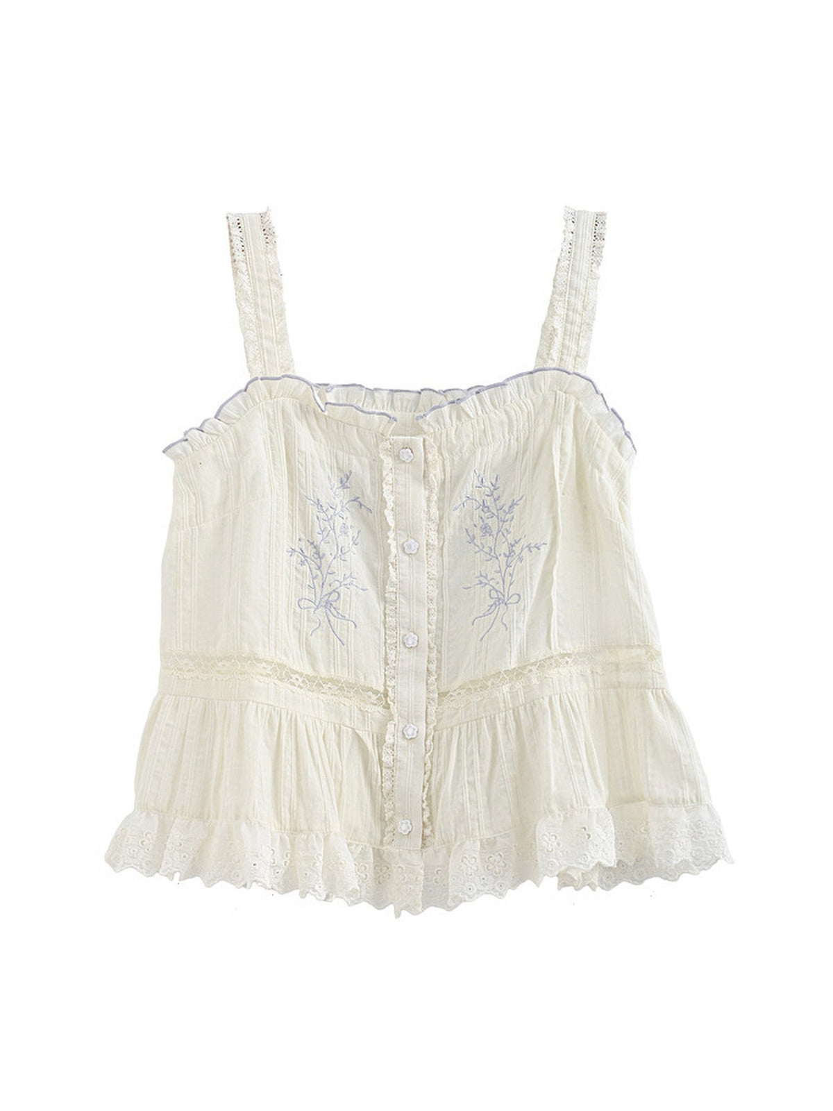 Lavender Dream Lace Camisole-Tops-ntbhshop