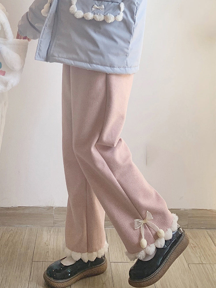 Snowdrop Puffball Wide Leg Pants-ntbhshop