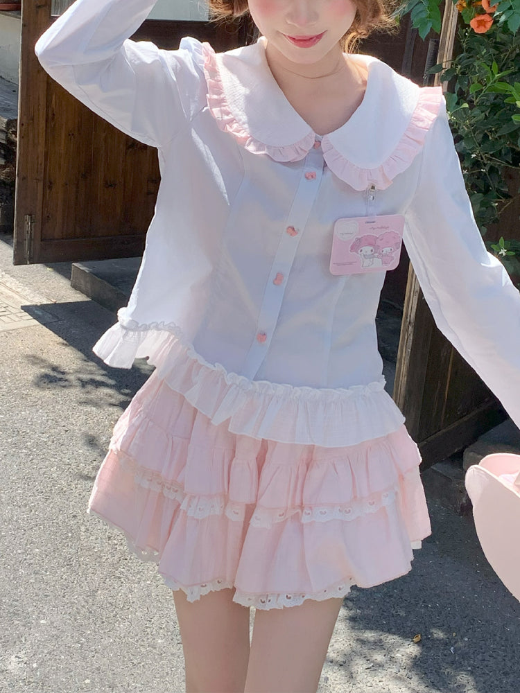 Bunny Academy Sweetheart Blouses & Cake Skirt-ntbhshop