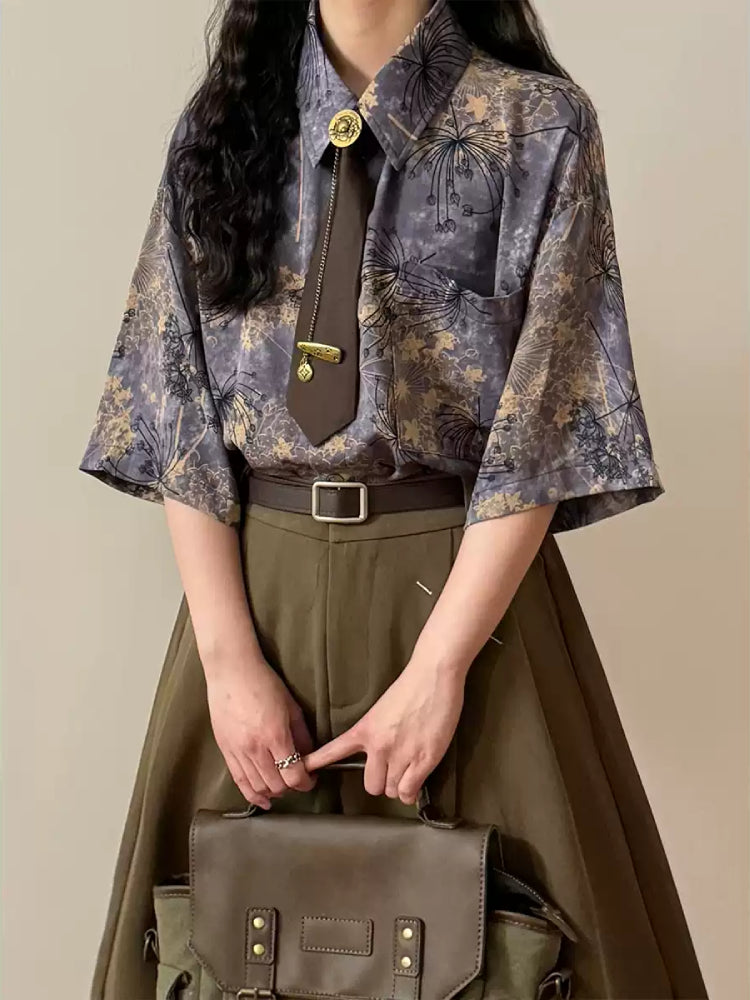 Twilight Dandelion Unisex Shirts with Ties-ntbhshop