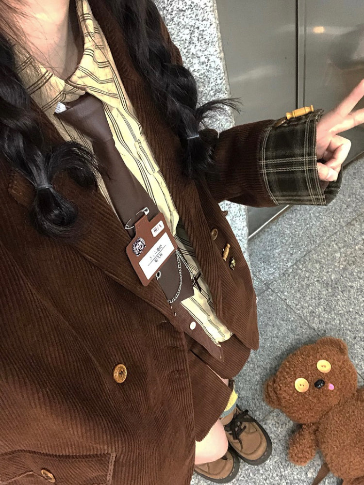 Autumn Confession Bear Buckle Blazers-ntbhshop