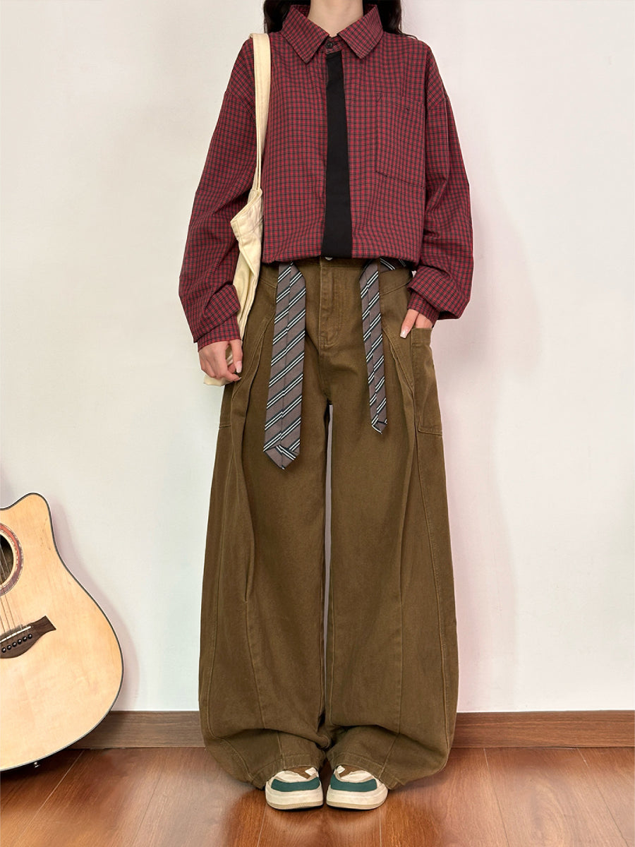 Honey Moss Tie Cargo Pants-Bottoms-ntbhshop