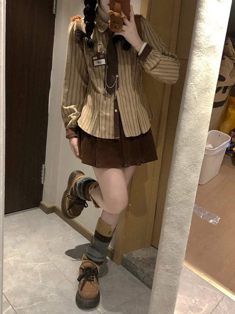 Autumn Confession Pleated Skirts-ntbhshop