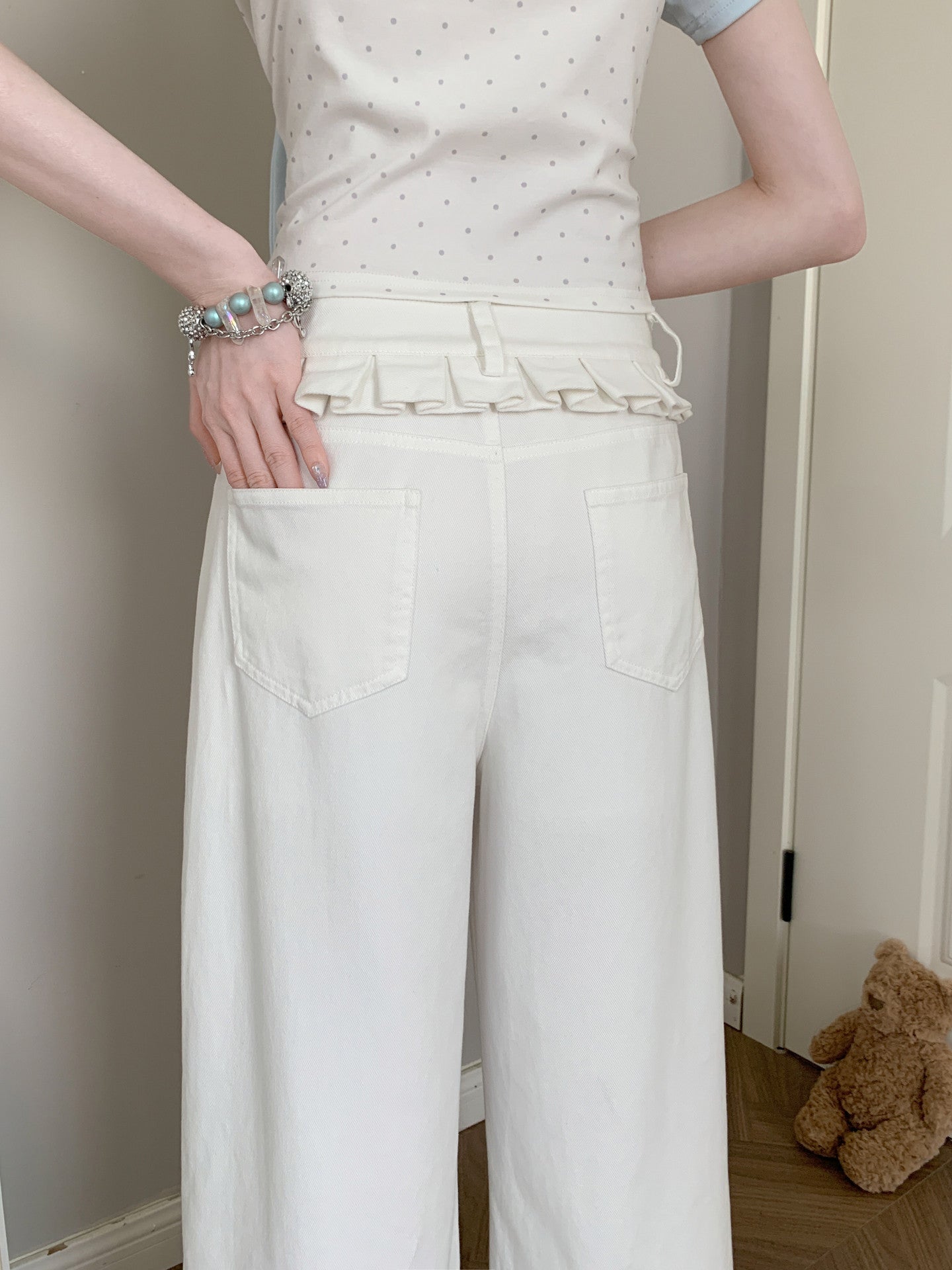 Milk Cloud Wide Pants-Bottoms-ntbhshop