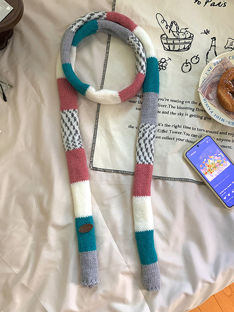 Library Afternoon Patch Knit Wraps-ntbhshop