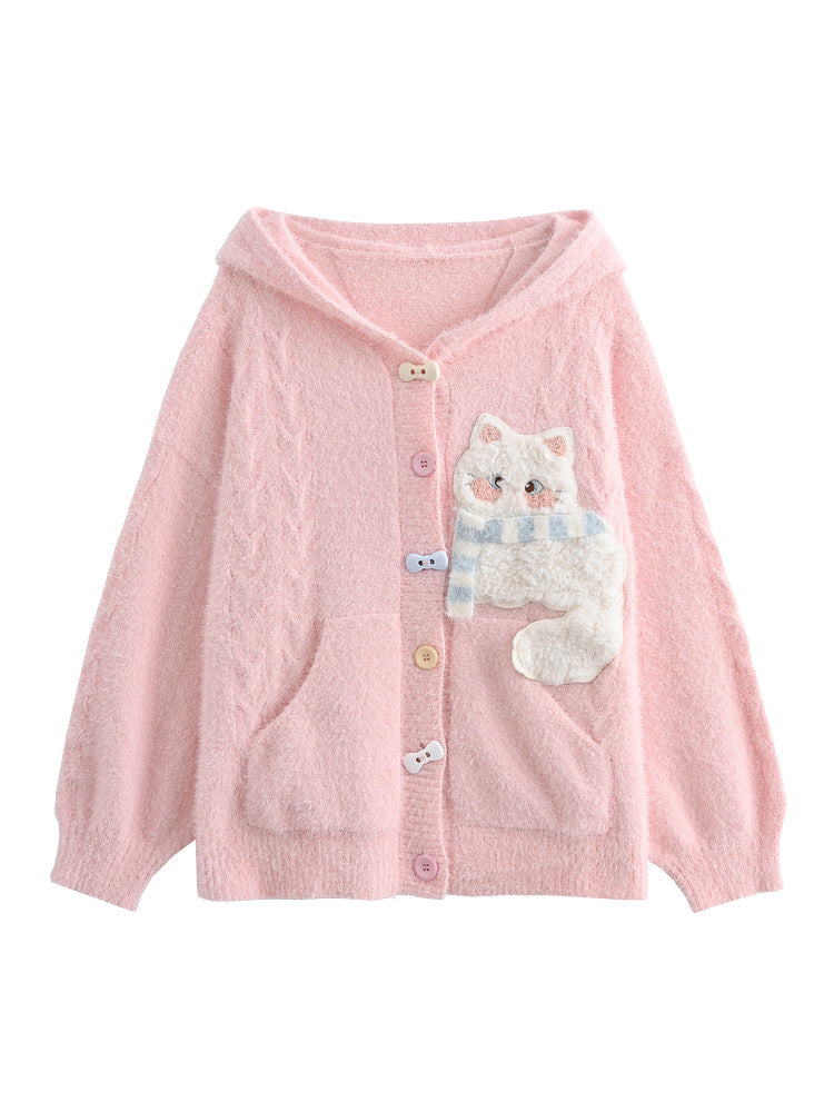 Kitty Candy Fuzzy Sweaters-Outerwear-ntbhshop