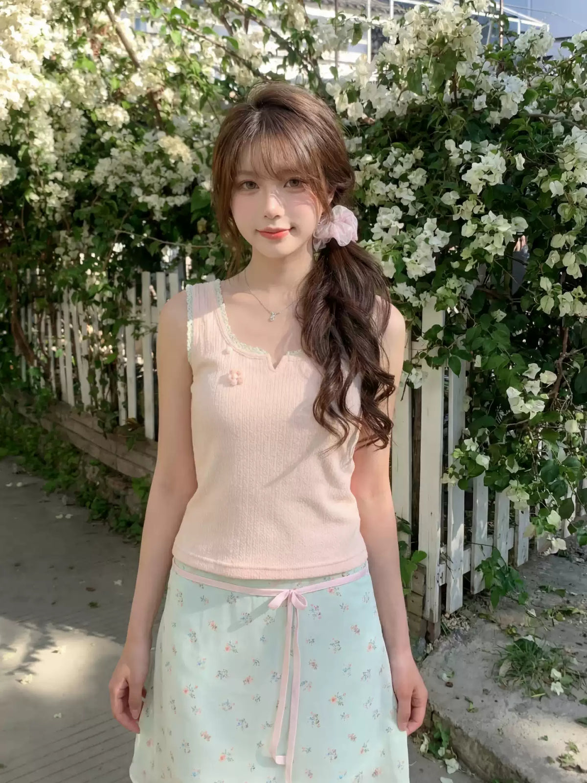Custard Milk Knit Tank Tops-Tops-ntbhshop