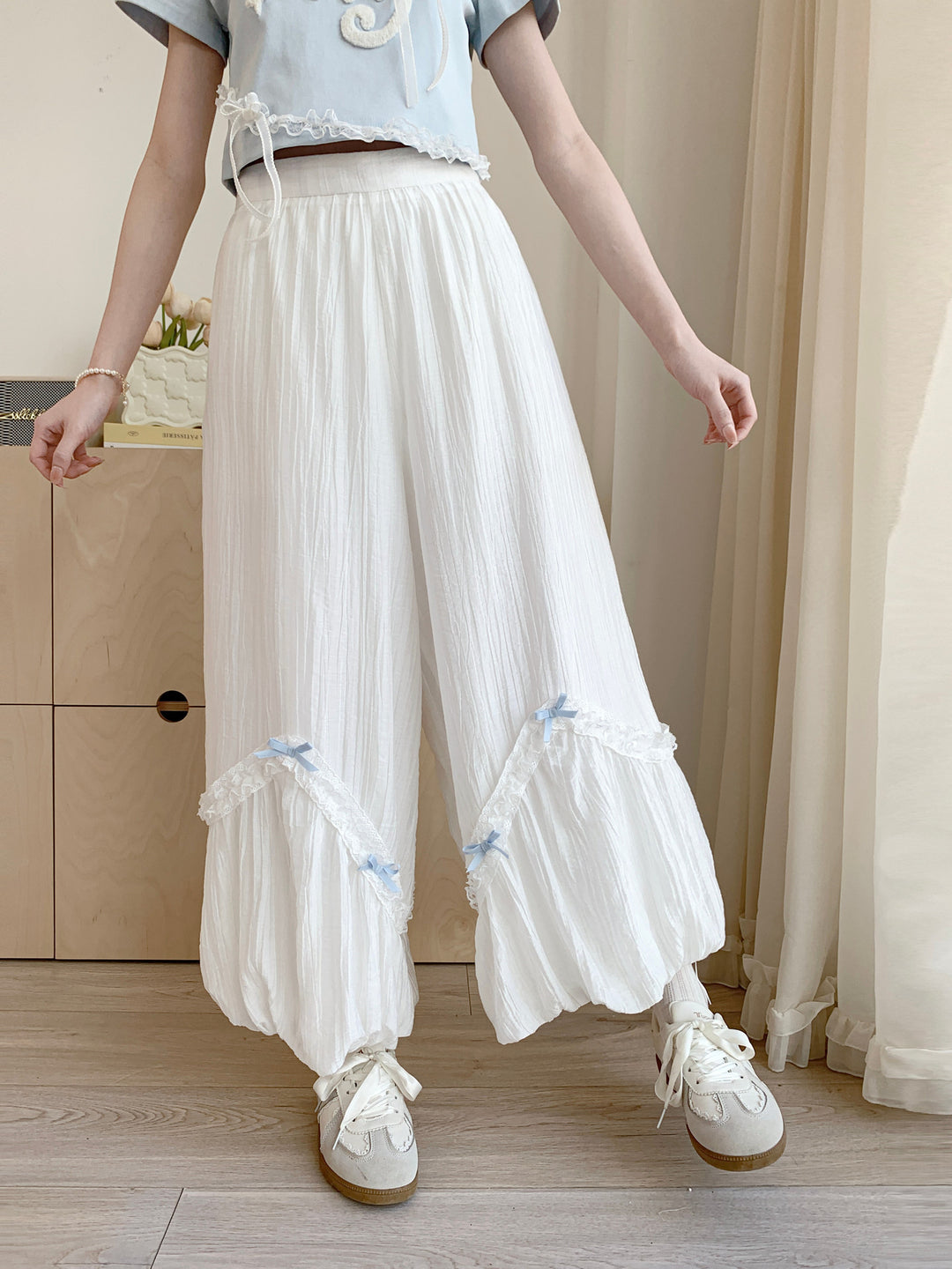 Cloud Ribbon Bubble Pants-Bottoms-ntbhshop