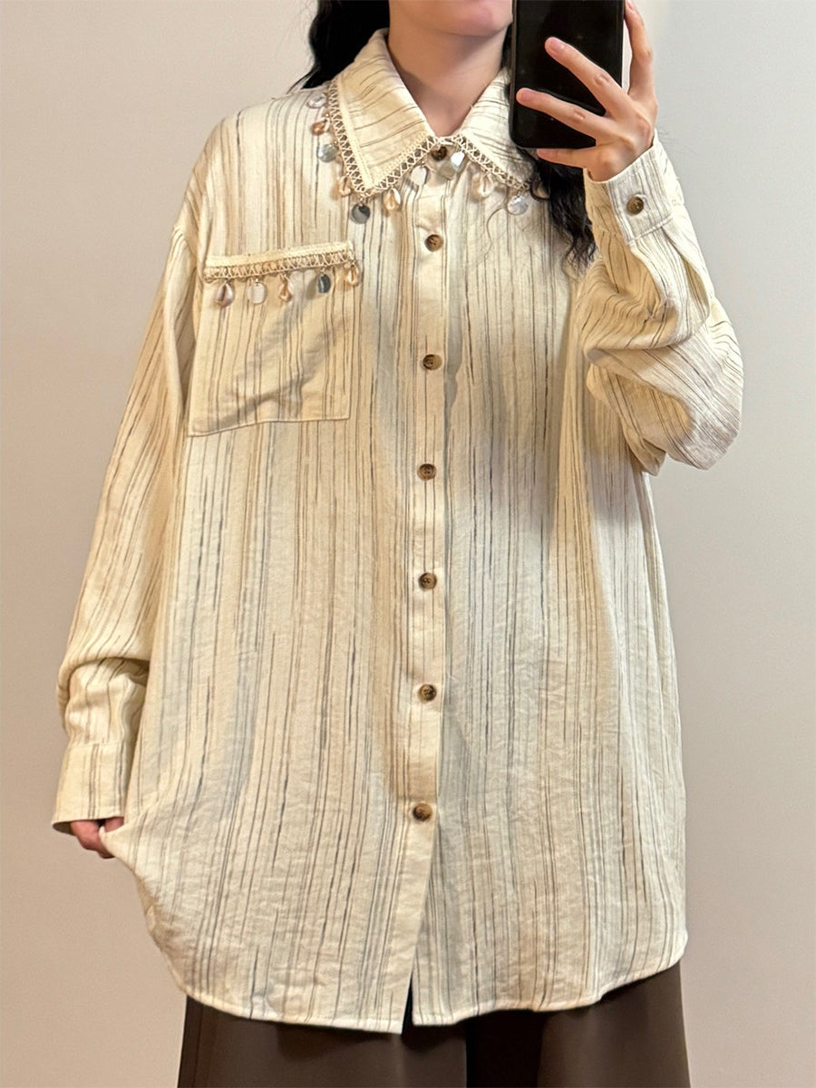 Vellum Archive Stripe Shirts-Tops-ntbhshop