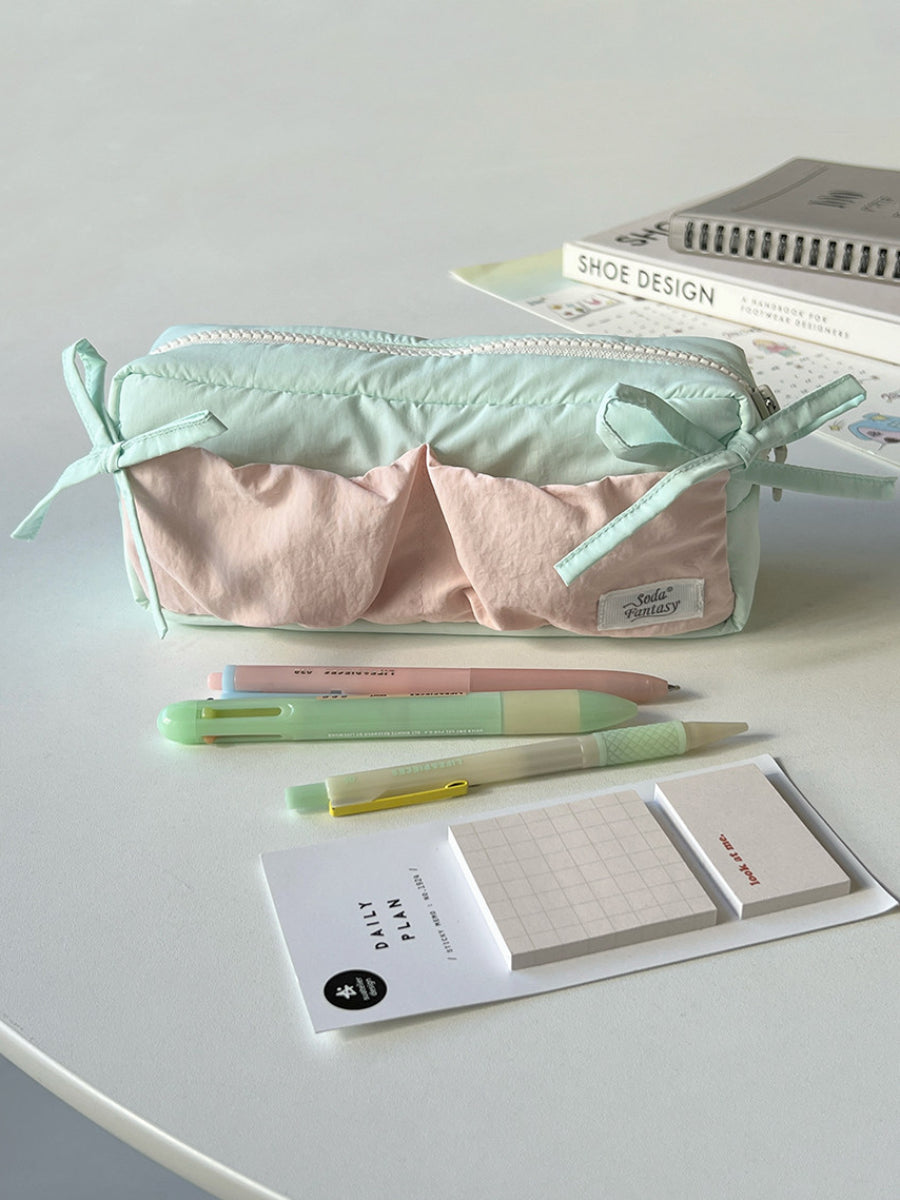 Ribbon Gather Toast Pencil Cases-Accessories-ntbhshop