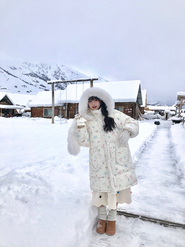 Bunny Meadow Dream Puffer Coat-ntbhshop