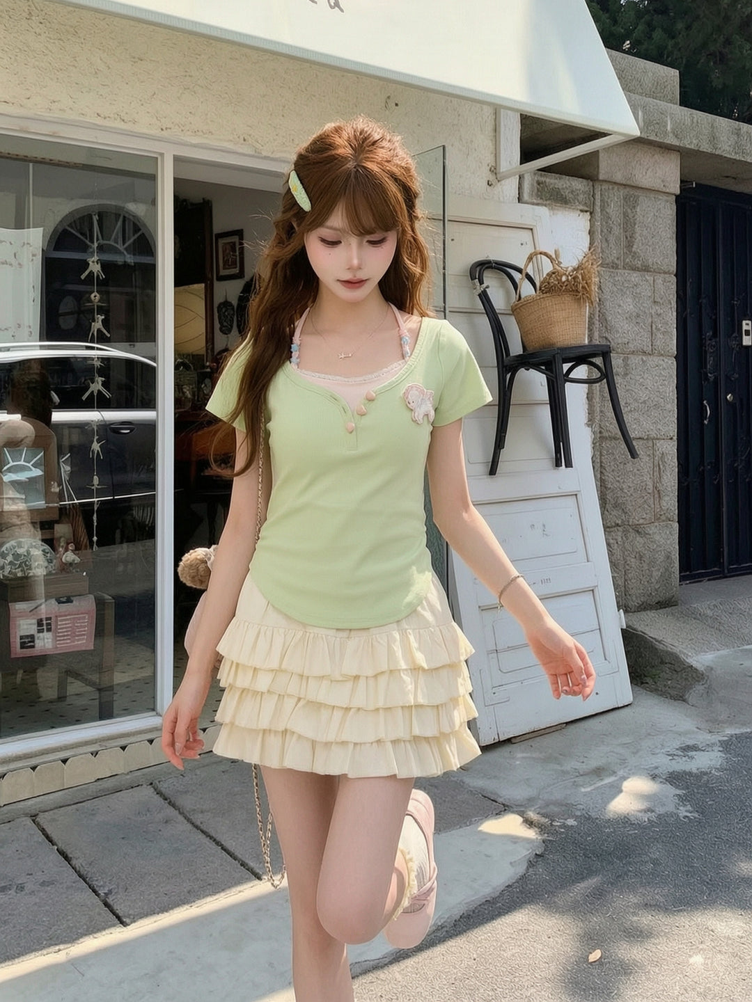 Matcha Berry Henley Top-Tops-ntbhshop