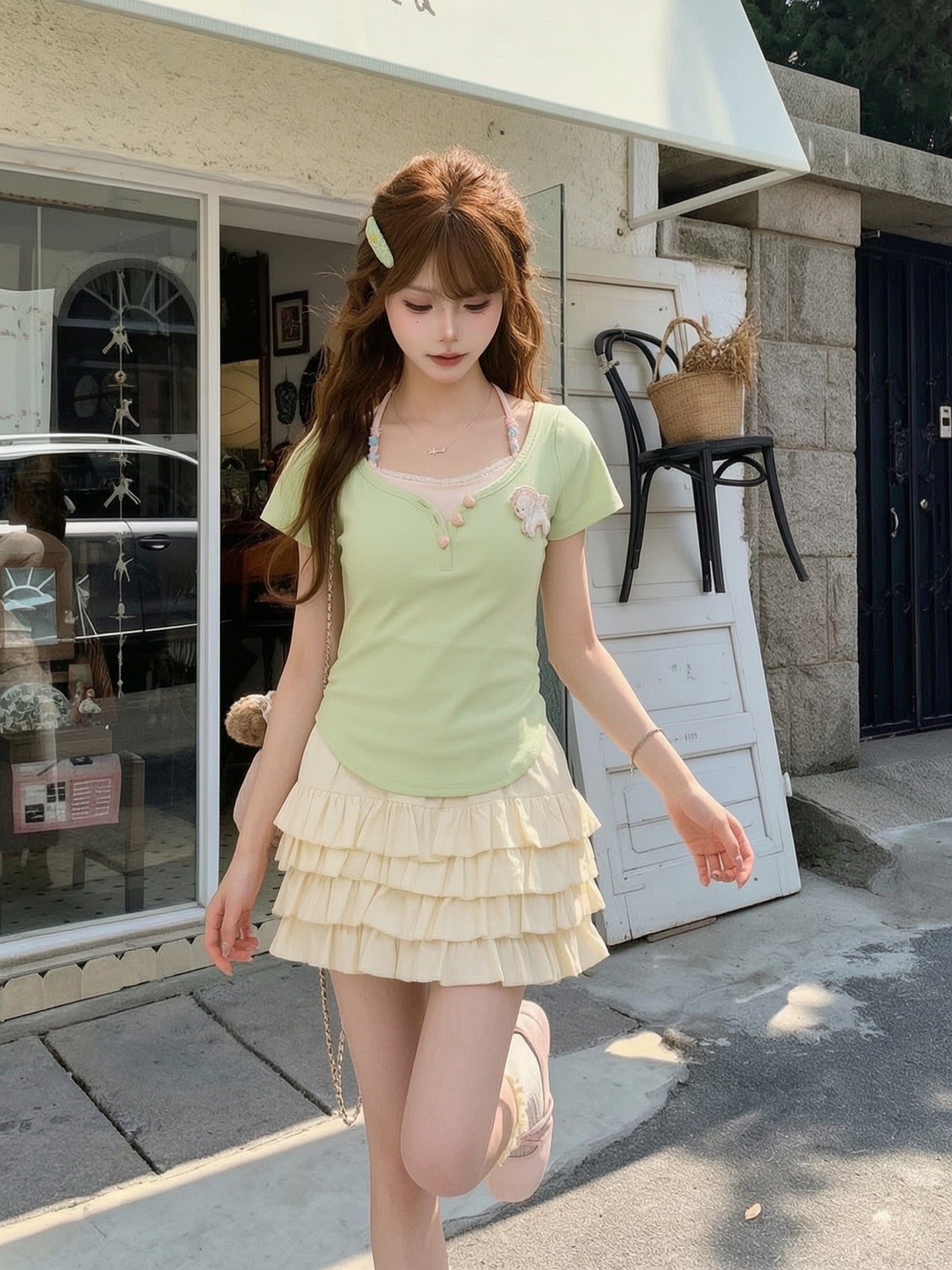 Matcha Berry Henley Top-Tops-ntbhshop