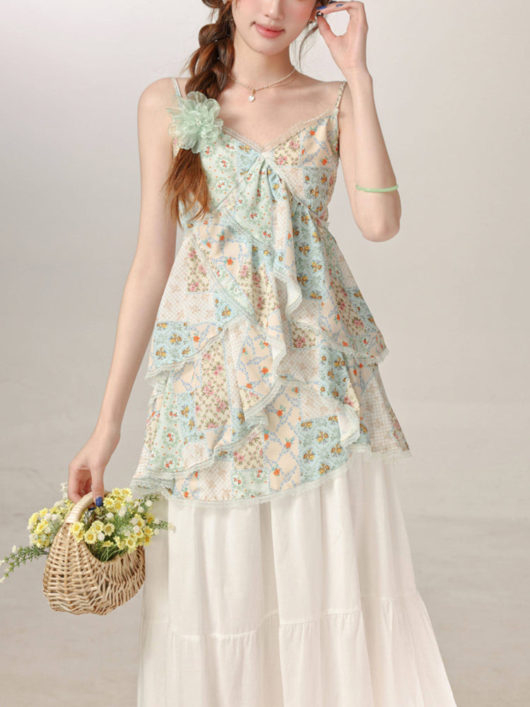 Garden Whisper Floral Cami Top-Tops-ntbhshop