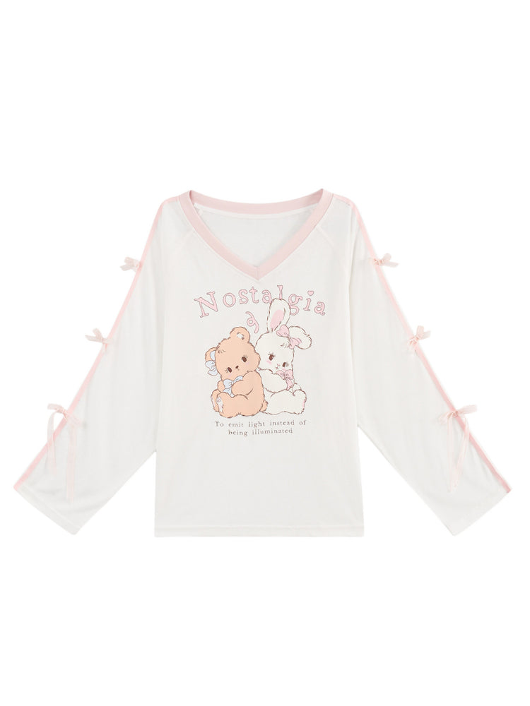 Nostalgia Bunny Lyocell Tee-Tops-ntbhshop