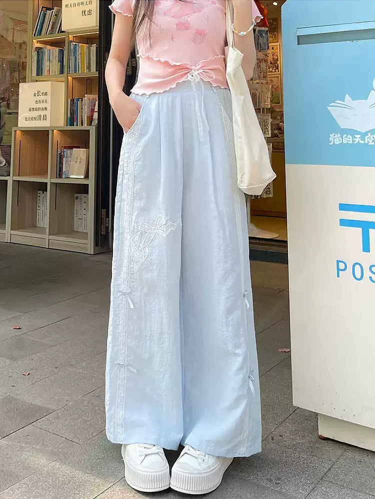 Honey Cloud Wide Pants-Bottoms-ntbhshop