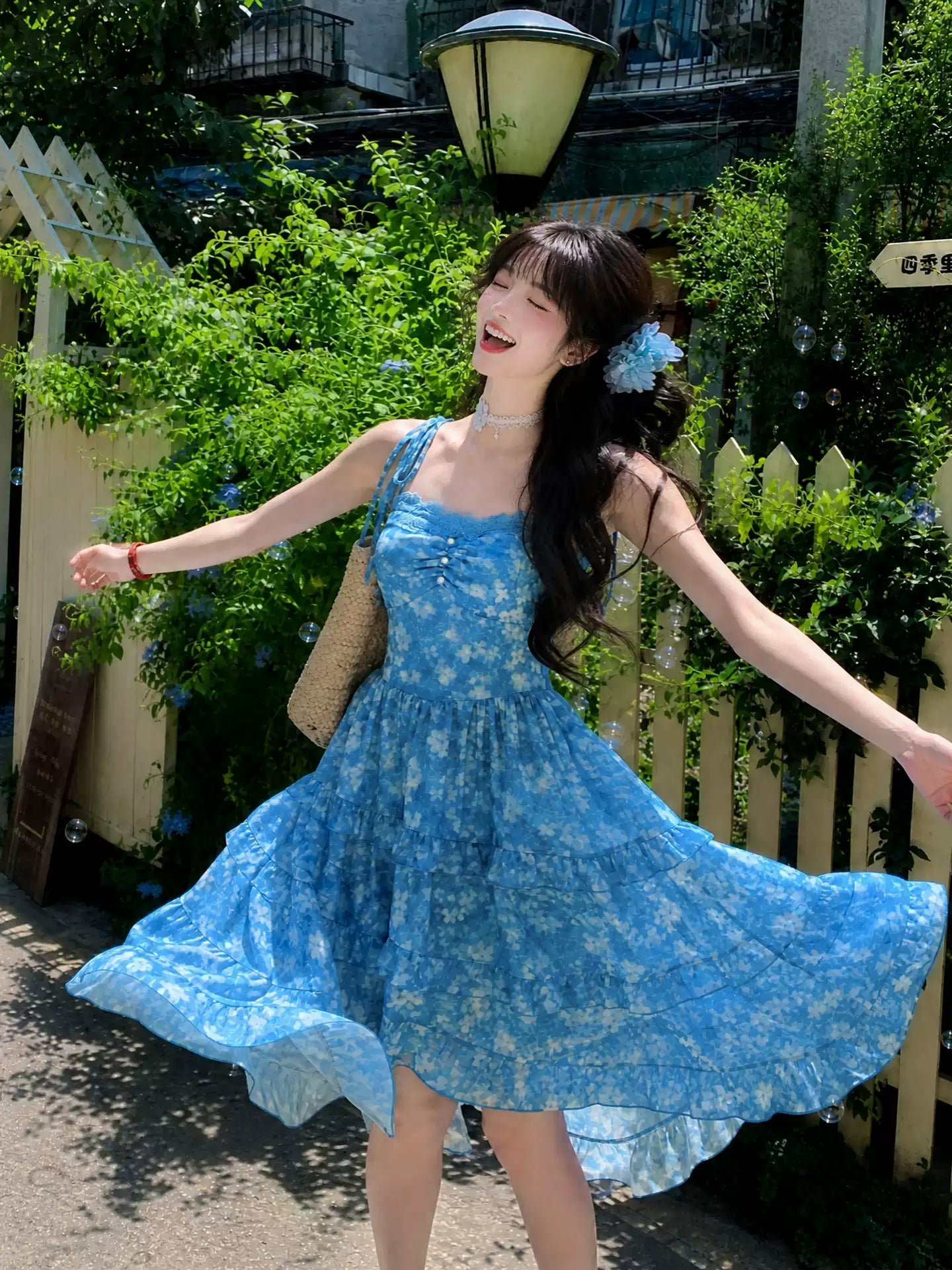 Bluebell Breeze Floral Sundress-Dresses-ntbhshop
