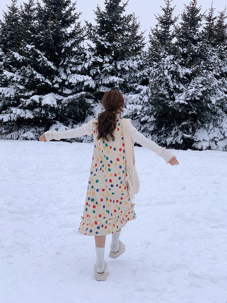 Sweet Circus Dots Pom Jumper Dress-ntbhshop