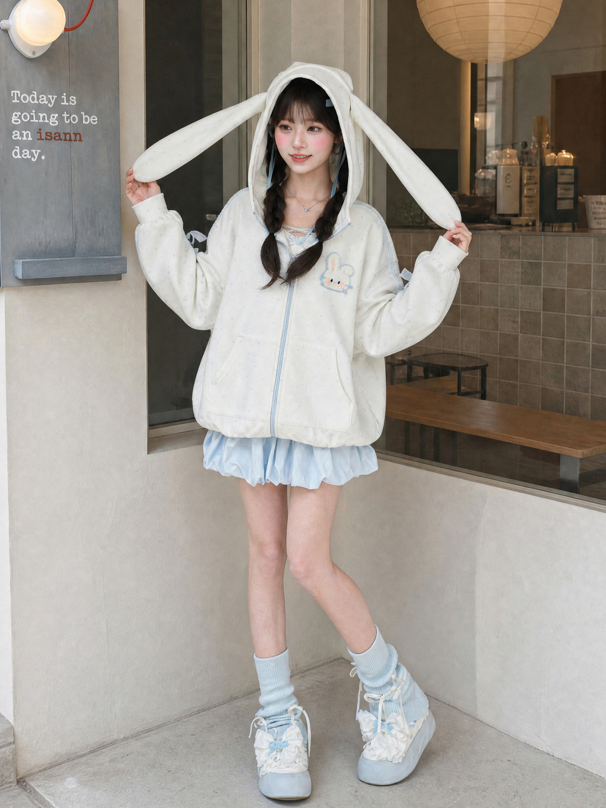 Bunny Wish Ear Jacket-Outerwear-ntbhshop