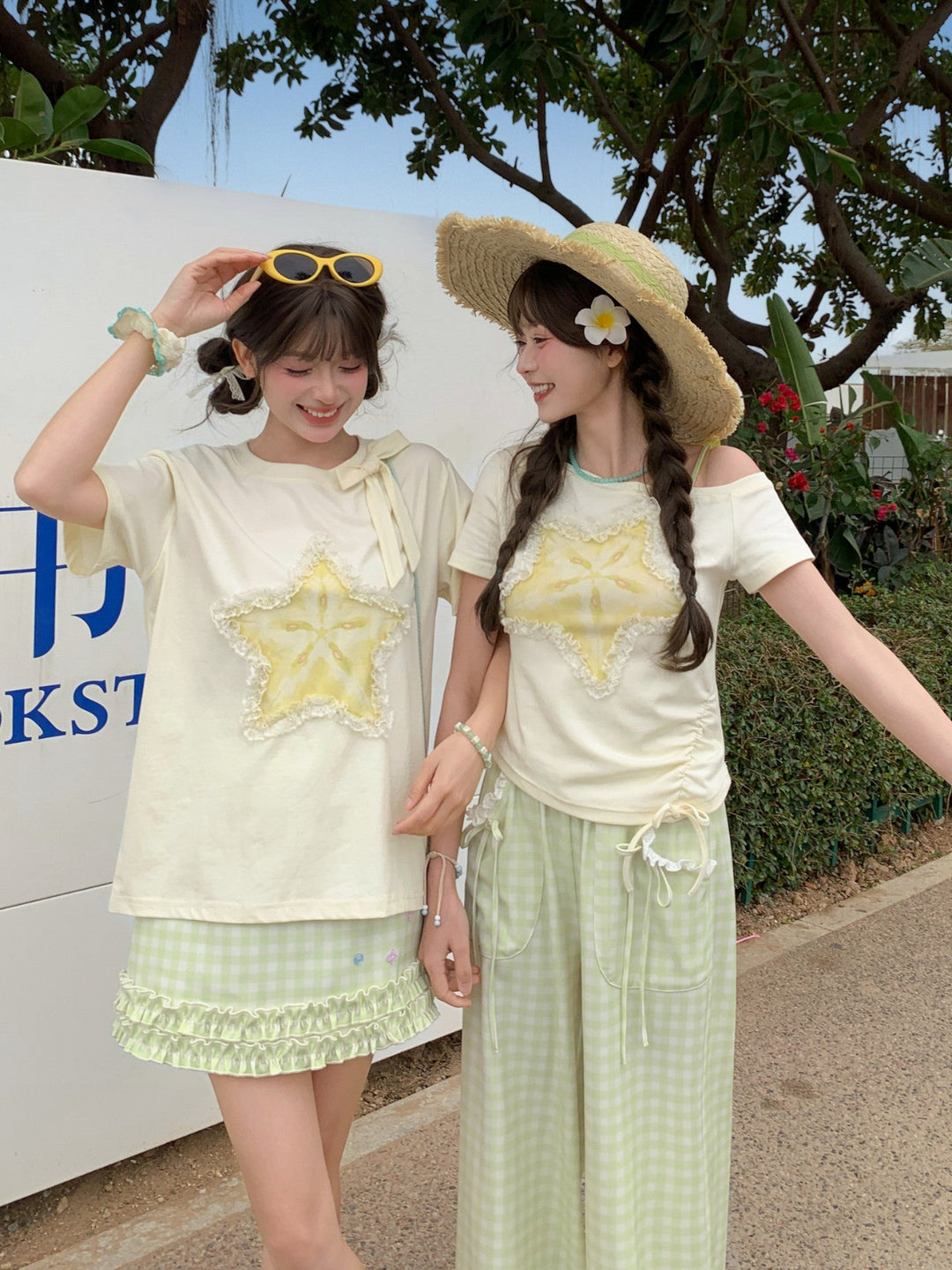 Starfruit Matcha Ribbon Tee-Tops-ntbhshop