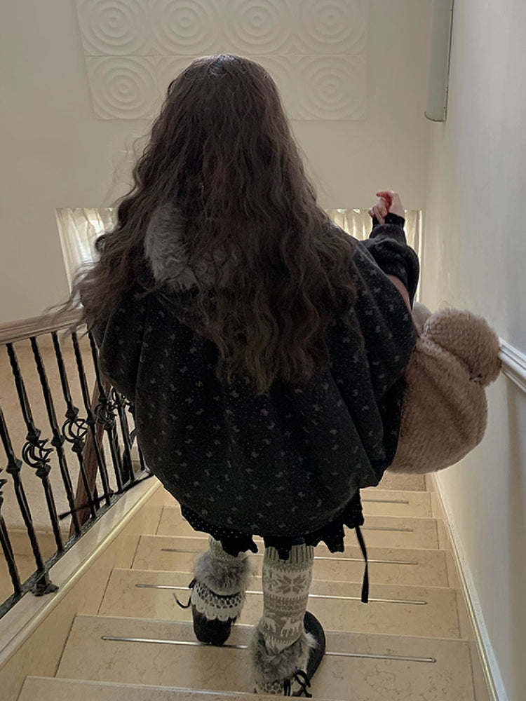 Midnight Polka Dream Puff Cape-ntbhshop