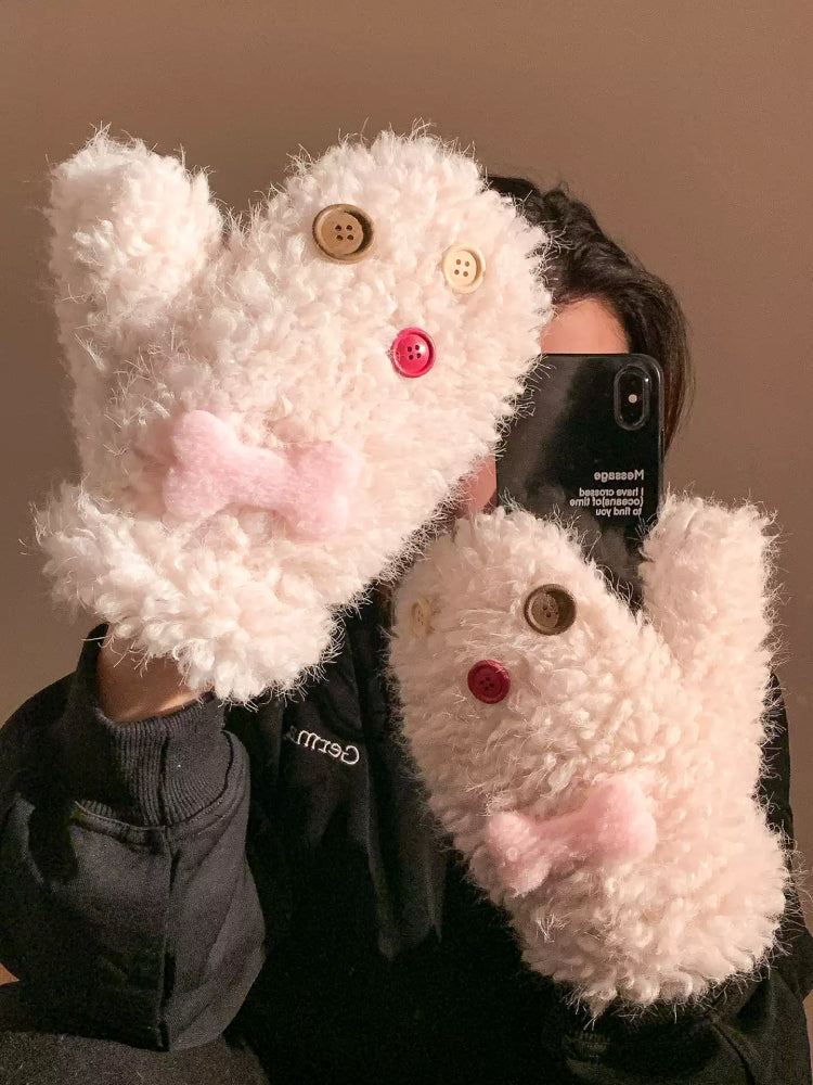 Puppy Paws Fluffy Gloves-ntbhshop