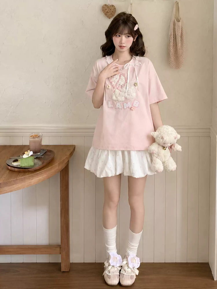 Polka Puff Bubble Skirts-Bottoms-ntbhshop