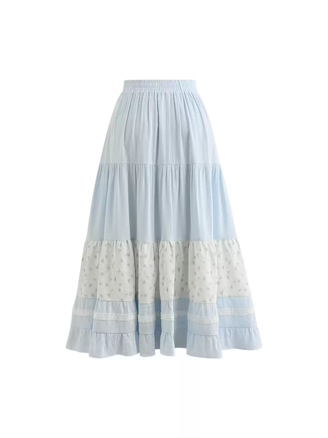 Cloud Garden Patchwork Skirt-Bottoms-ntbhshop