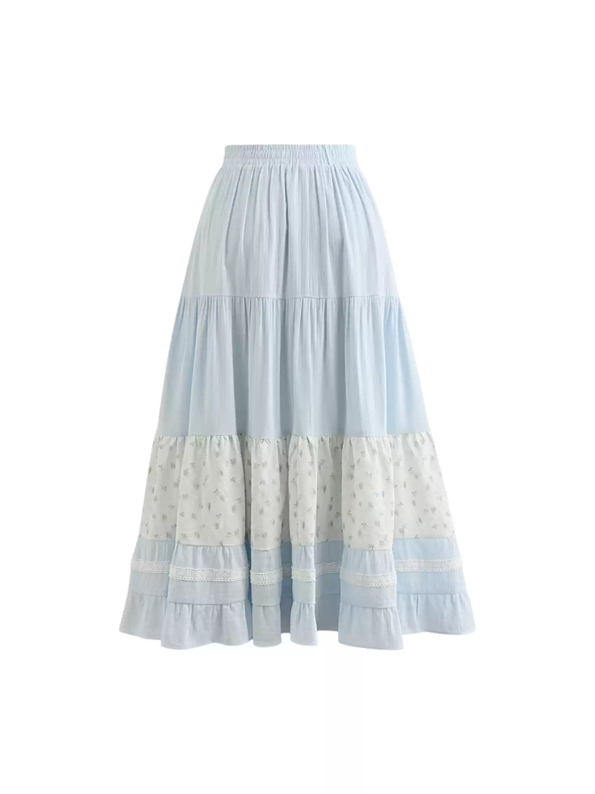 Cloud Garden Patchwork Skirt-Bottoms-ntbhshop