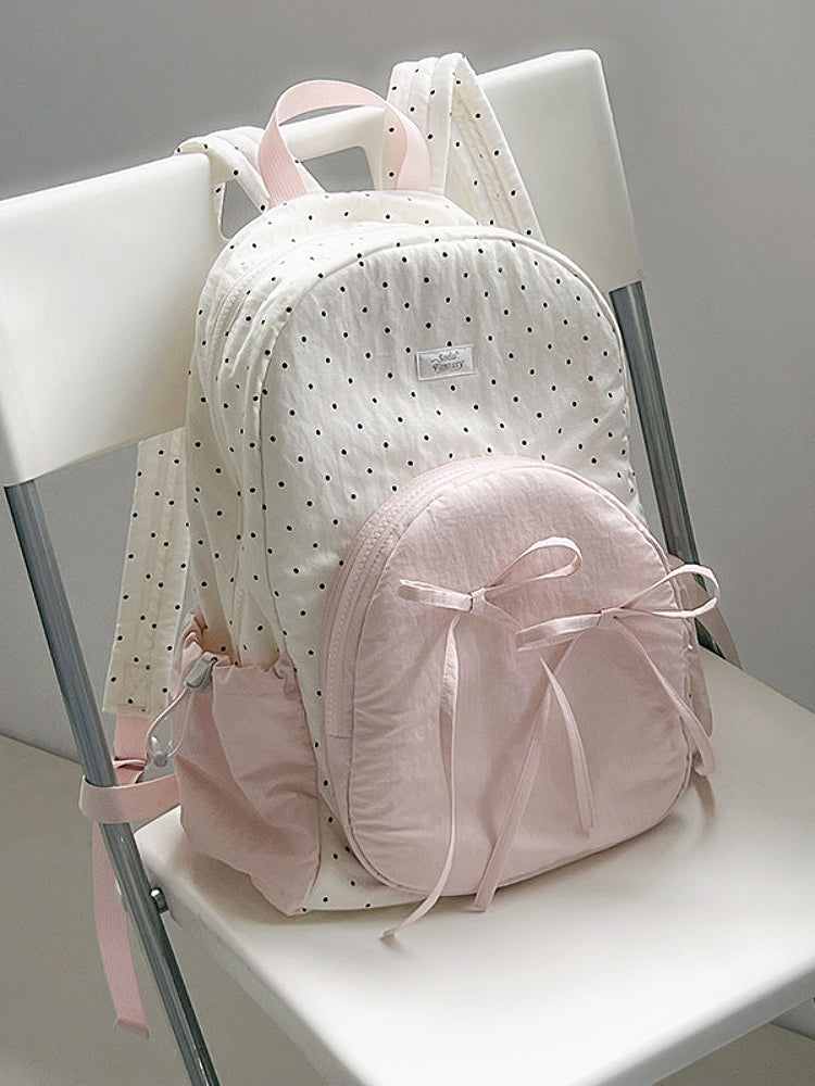 Polka Bow Toast Backpacks-Accessories-ntbhshop