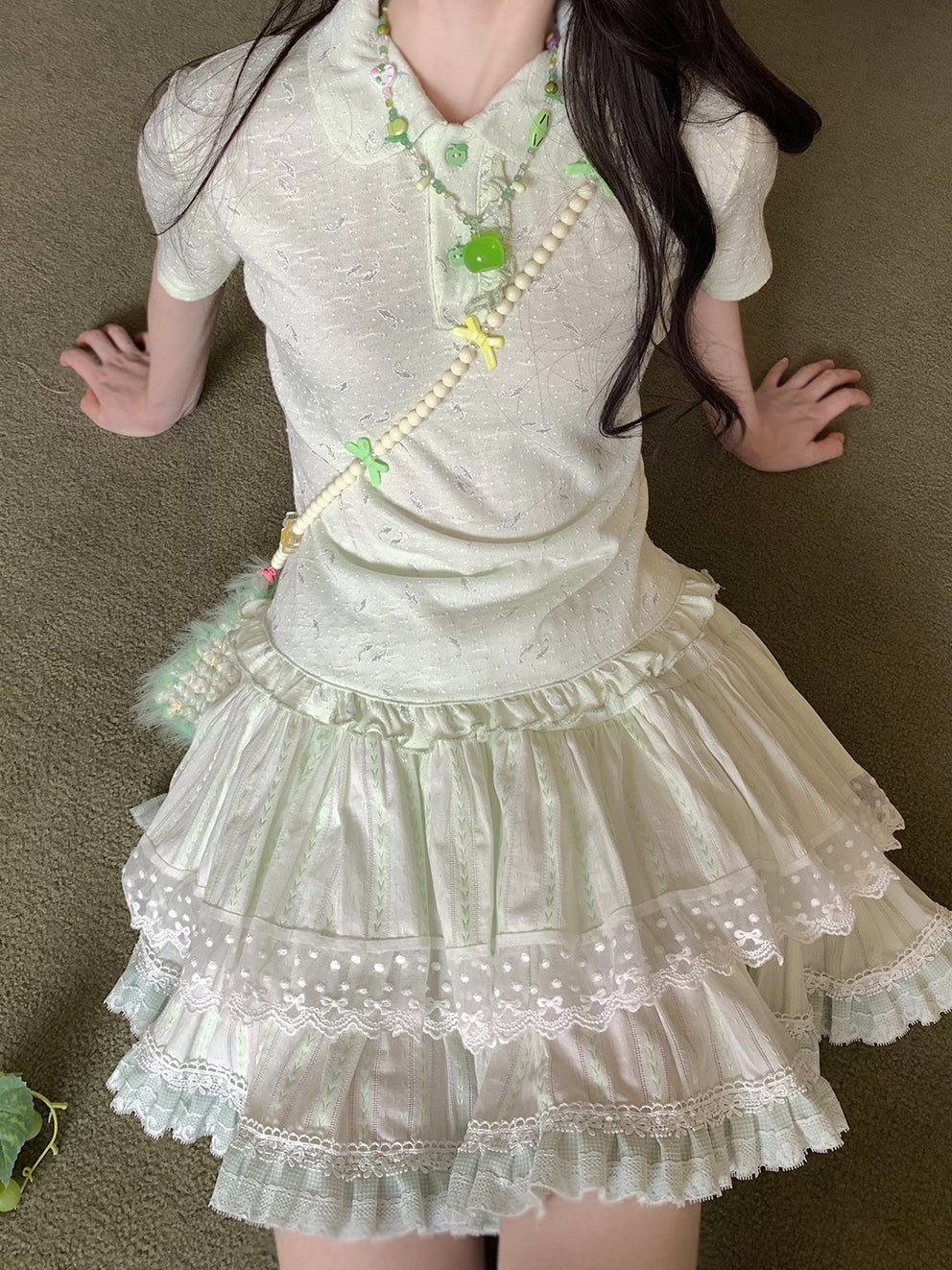 Fish Bowl Doll Collar Tee-Tops-ntbhshop