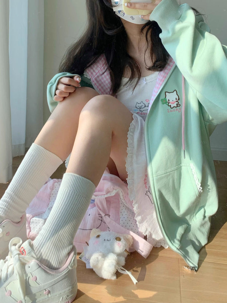 Meow Love Fish Ribbed Camisole-ntbhshop