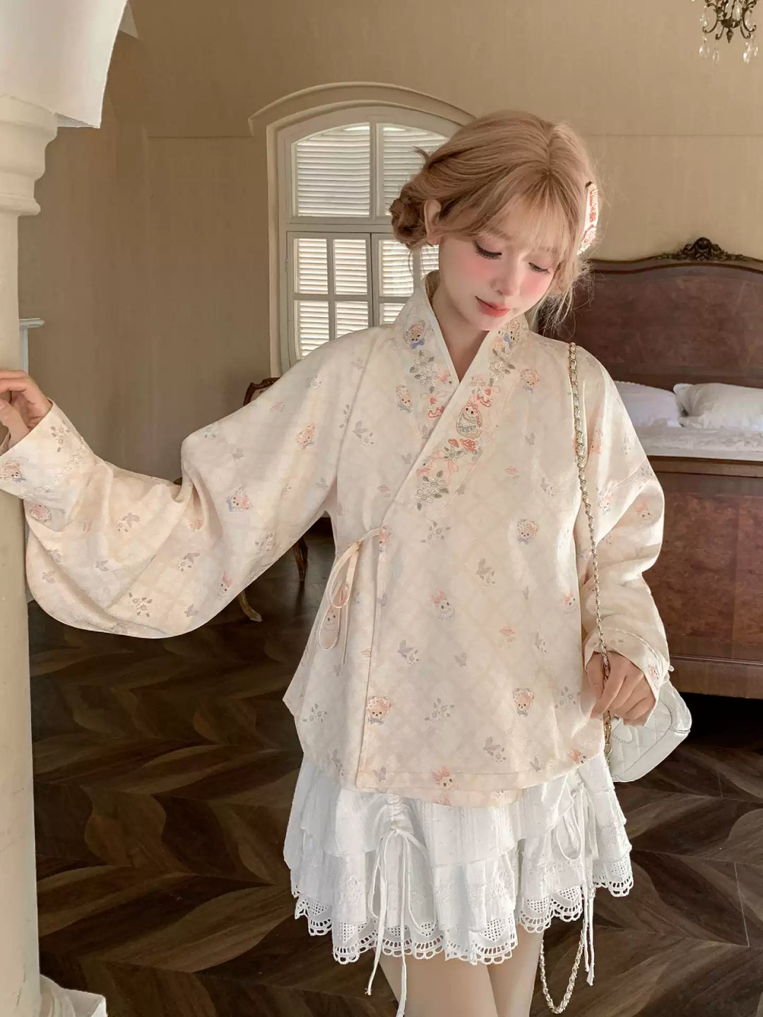 Berry Fairy Picnic Wrap Blouse-Tops-ntbhshop