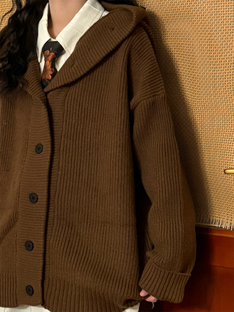 Autumn Hearth Academia Knit Hoodies-ntbhshop