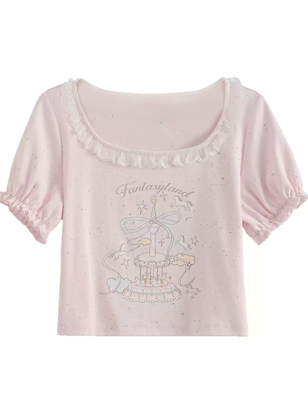 Fantasyland Lace Puff Top-Tops-ntbhshop