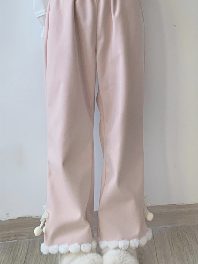 Snowdrop Puffball Wide Leg Pants-ntbhshop