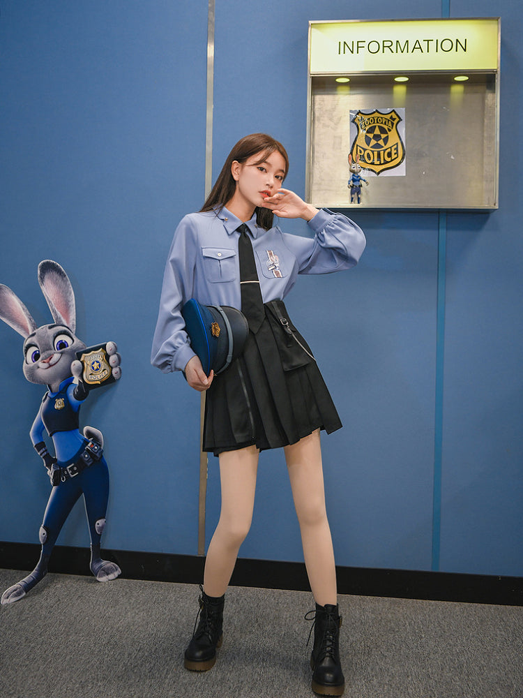 Midnight Pocket Pleated Skirt-Sets-ntbhshop