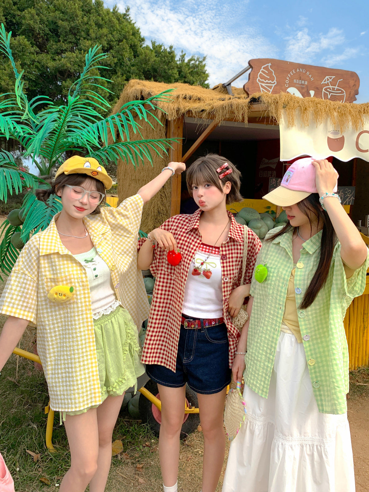 Candy Picnic Plaid Shirts-Tops-ntbhshop