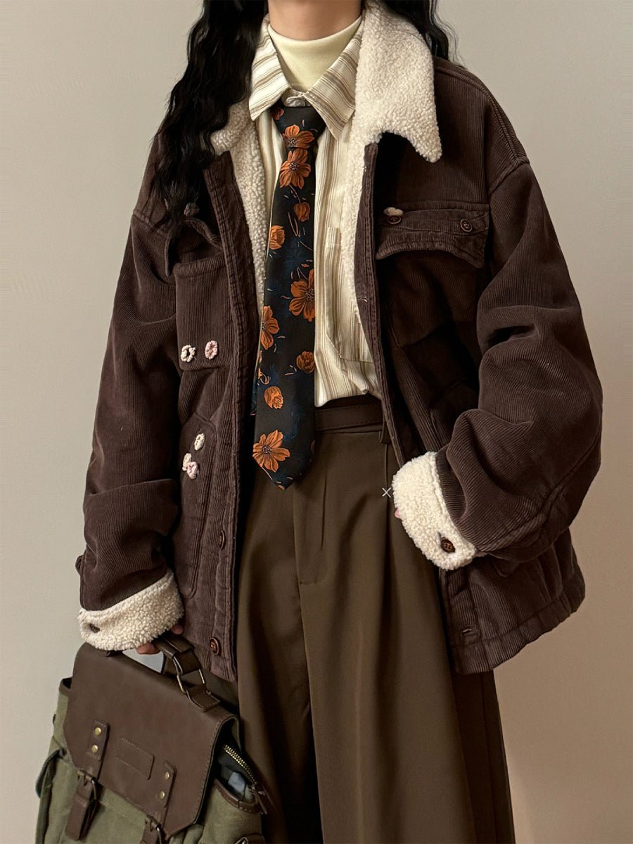 Bracken Fleece Corduroy Jacket-Outerwear-ntbhshop