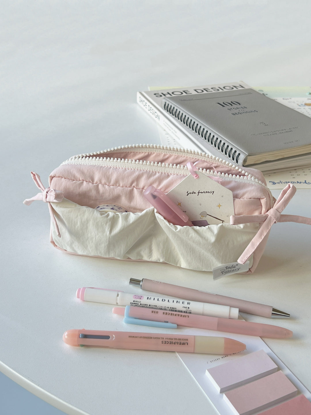 Ribbon Gather Toast Pencil Cases-Accessories-ntbhshop