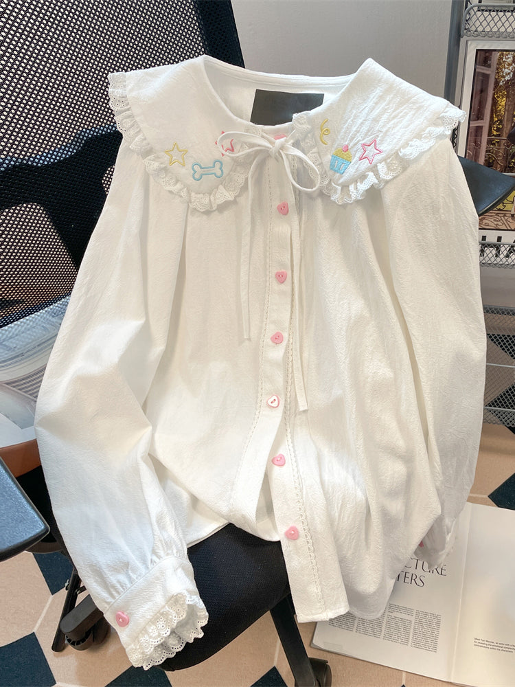 Stellar Doll Collar Blouses-ntbhshop