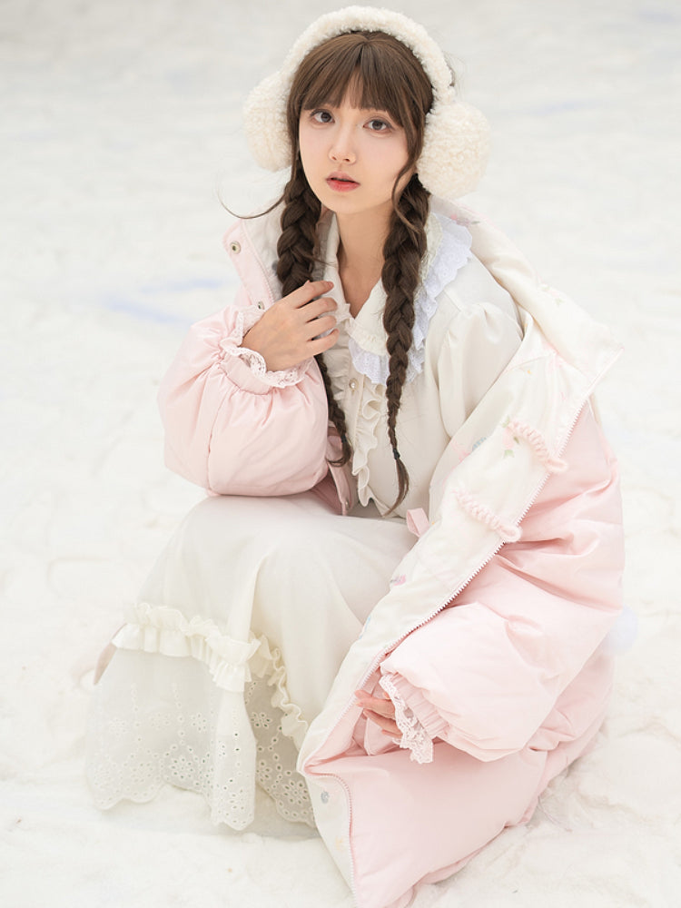 Cotton Candy Reversible Puffer Coat-ntbhshop