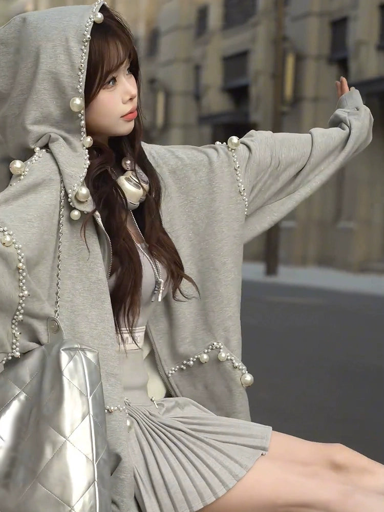 Pearlcore Beaded Hooded Jacket-ntbhshop