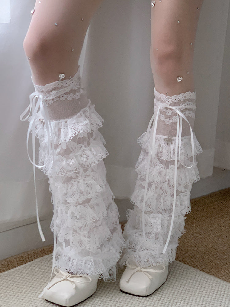 Angel Cake Lace Glitter Stockings-ntbhshop