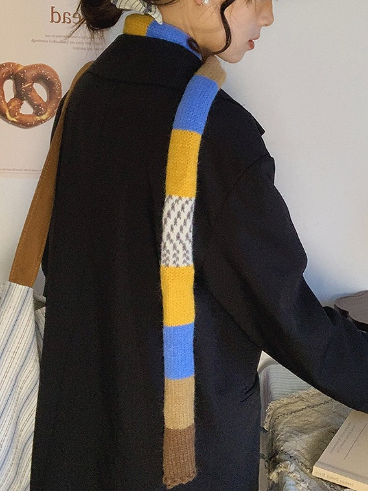 Library Afternoon Patch Knit Wraps-ntbhshop