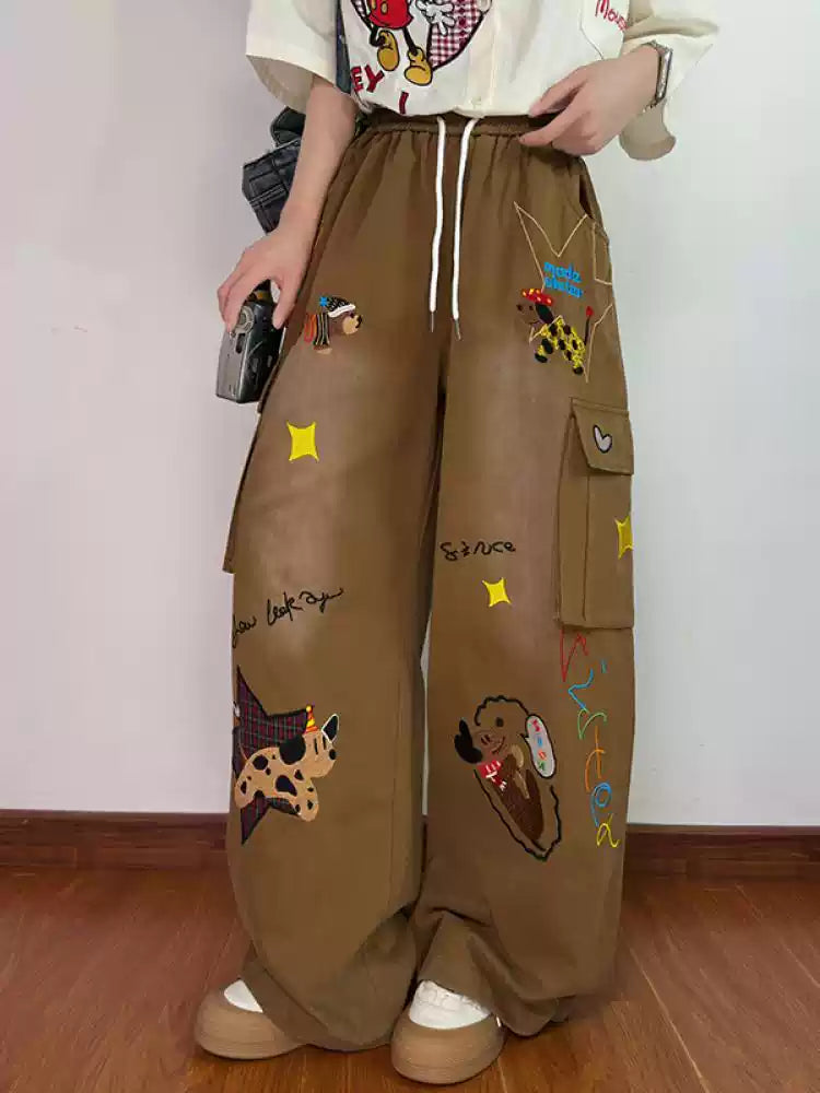 Storybook Doodle Cargo Pants-Bottoms-ntbhshop