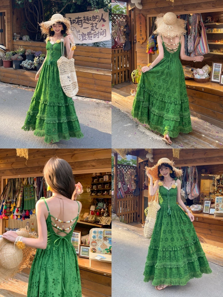 Tropical Bloom Eyelet Sundresses-Dresses-ntbhshop