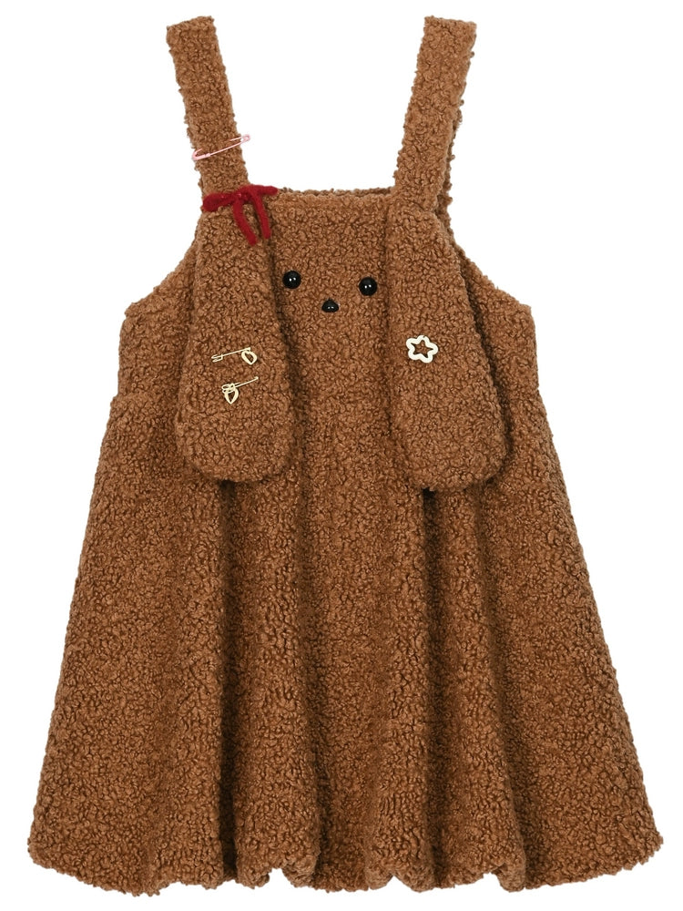 Coffee Puppy Fleece Dress-Sets-ntbhshop