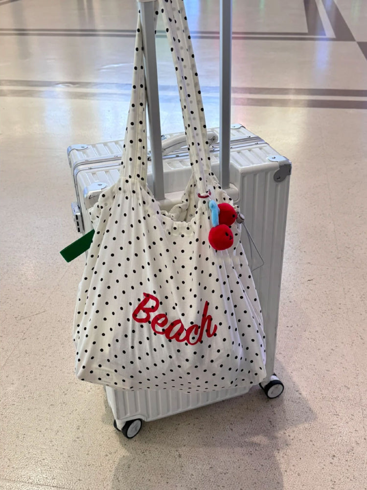 Cottage Dot Dream Drawstring Tote-ntbhshop